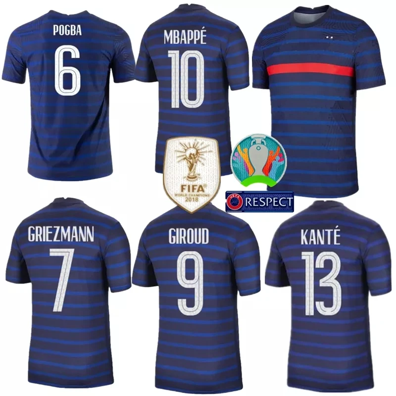 

France 2020-21 Jerseys BENZEMA MBAPPE GRIEZMANN KANTE POGBA Shirt