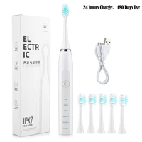 sonic electric toothbrush oral gum massage brush 5 mode 4 speed usb rechargeable dental care soft bristles toothbrush for travel