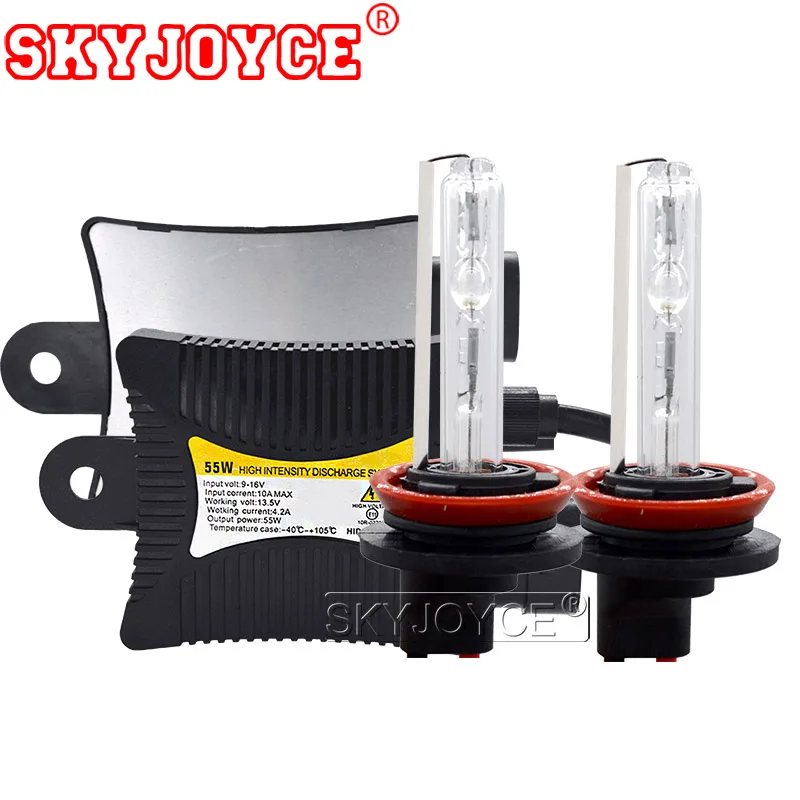 SKYJOYCE 55 Вт ac/DC 12V балласт Xenon HID комплект фар H7 H1 H11 9005 9006 4300K 5000K 6000K 8000K Авто один лампа