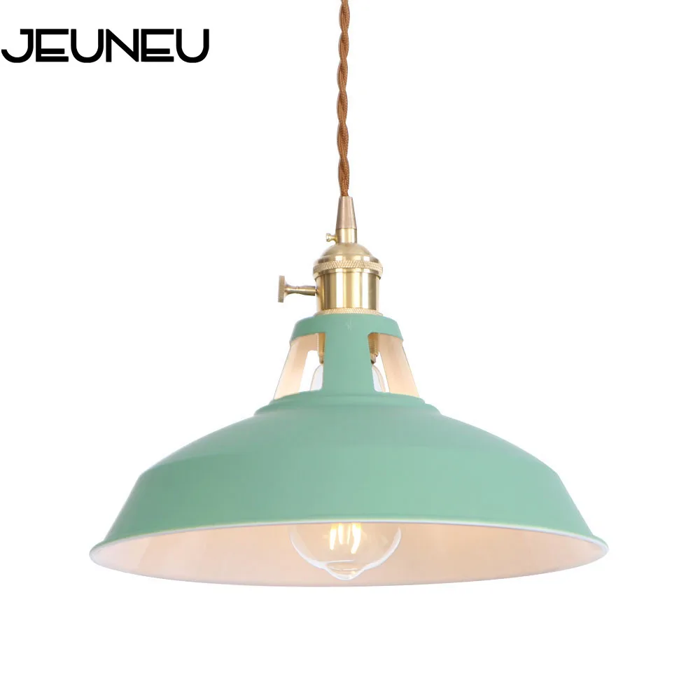 

American Country Personality Industrial 4 Colors Pendant Lamp Decoration Indoor Lighting LED E27 Theme Restaurant Pendant Light