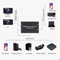 metal for loop output portable computer components home office video card audio grabber recording box 4k hd teaching