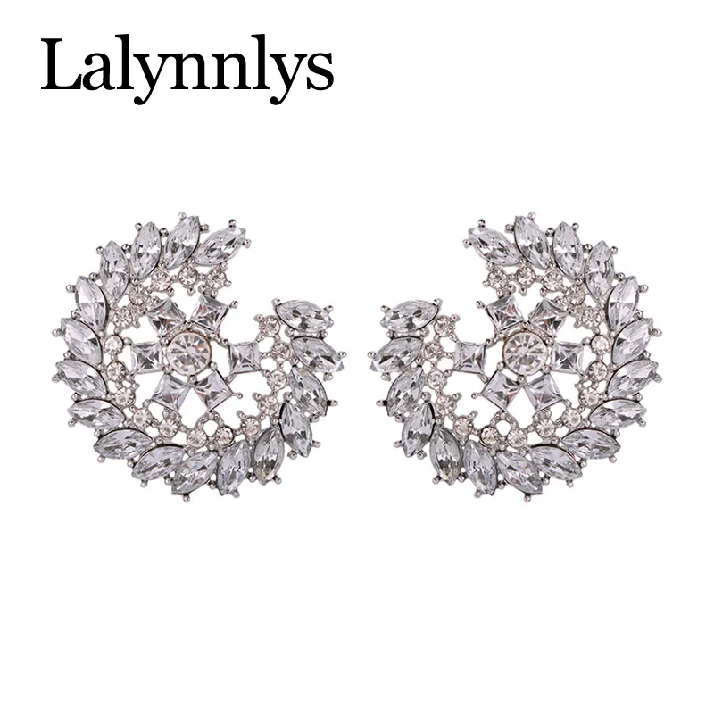 Lalynnlys, новинка, стразы, серьги-капли для женщин, девушек, цветок, Кристальные серьги, Boho, массивные ювелирные изделия,,, E50781