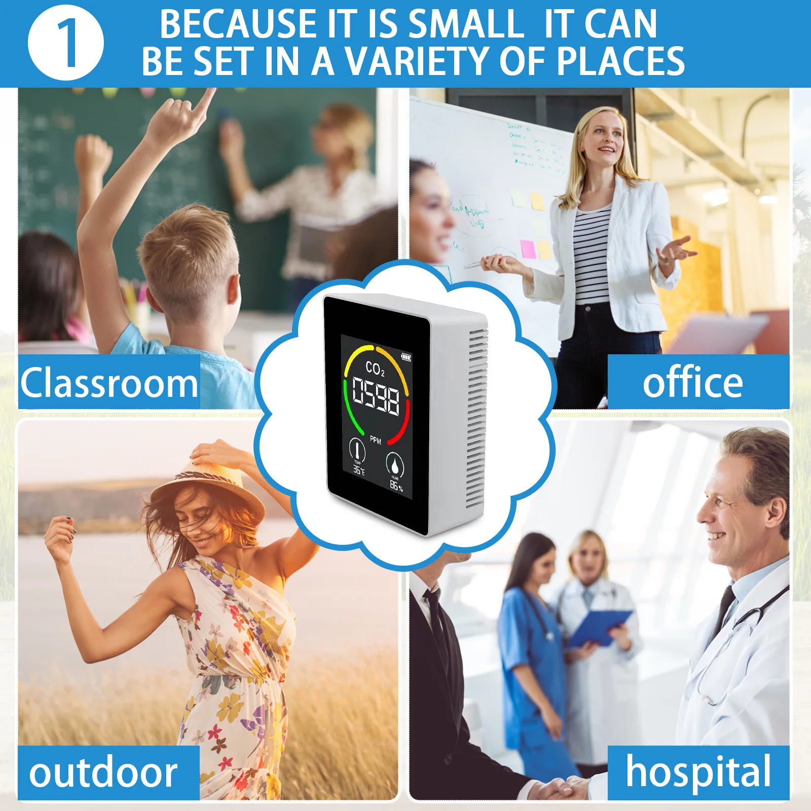 Датчик углекислого газа детектор для контроля воздуха в теплицах складов