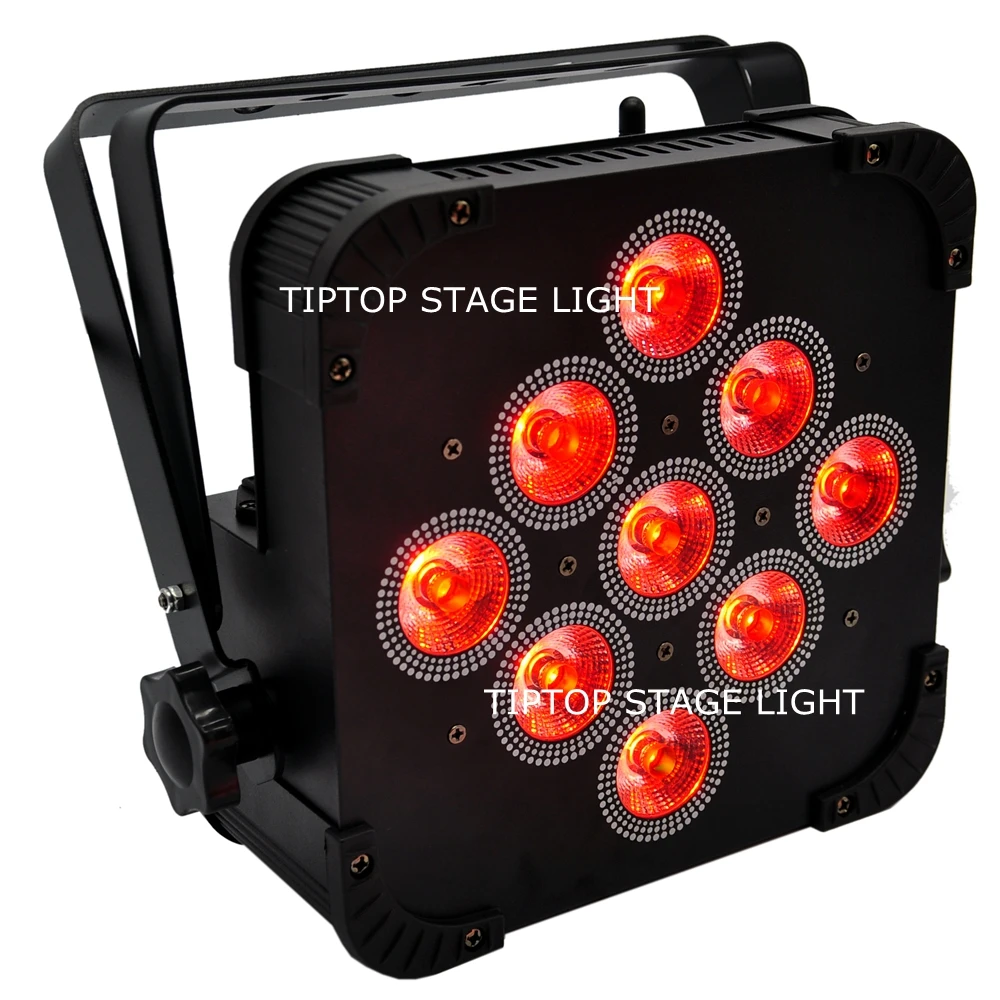 Бесплатная доставка 4 шт 9x15 Вт 5 цветов тонкий алюминиевый сценический DMX512
