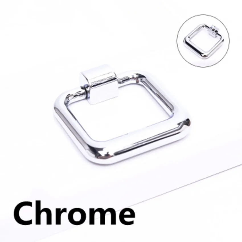 Современная простая модная хромированная жемчужная Золотая квадратная ручка