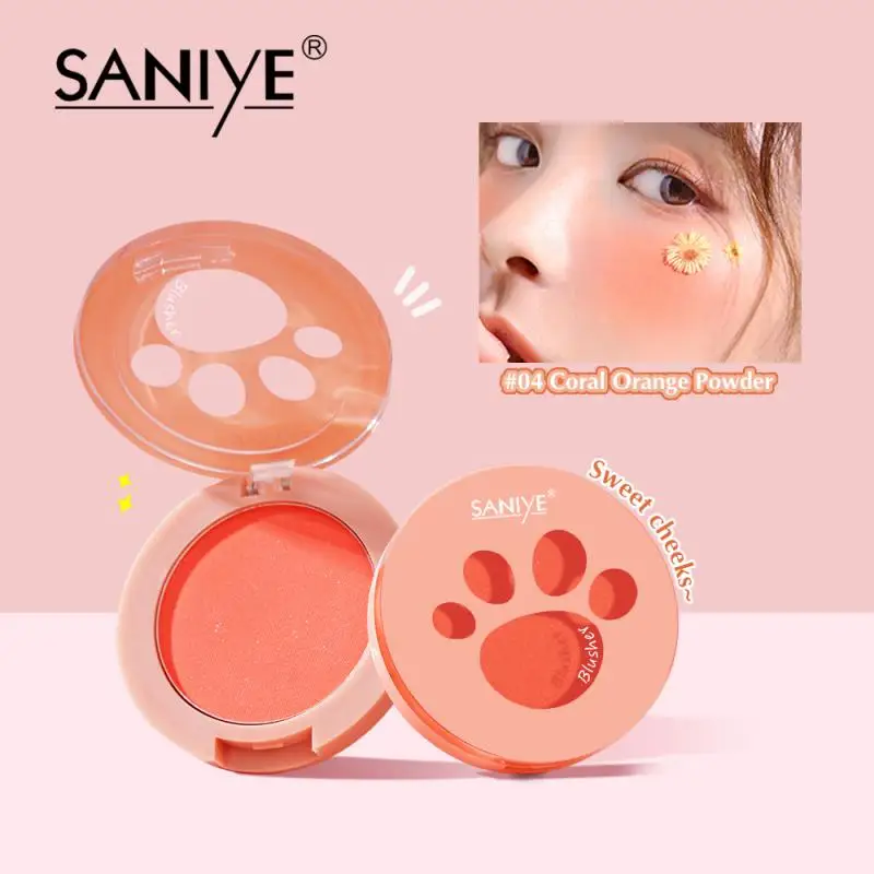 

SANIYE 6 Colors Blush Palette Cosmetic Face Mineral Pigment Cheek Blusher Powder Coutouring Shadow Waterproof Face Makeup TSLM2