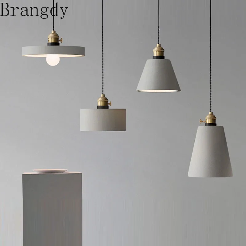 

Промышленные светодиодные подвесные светильники, современный цементный подвесной светильник, лофт, светильники для ресторана, гостиной, б...