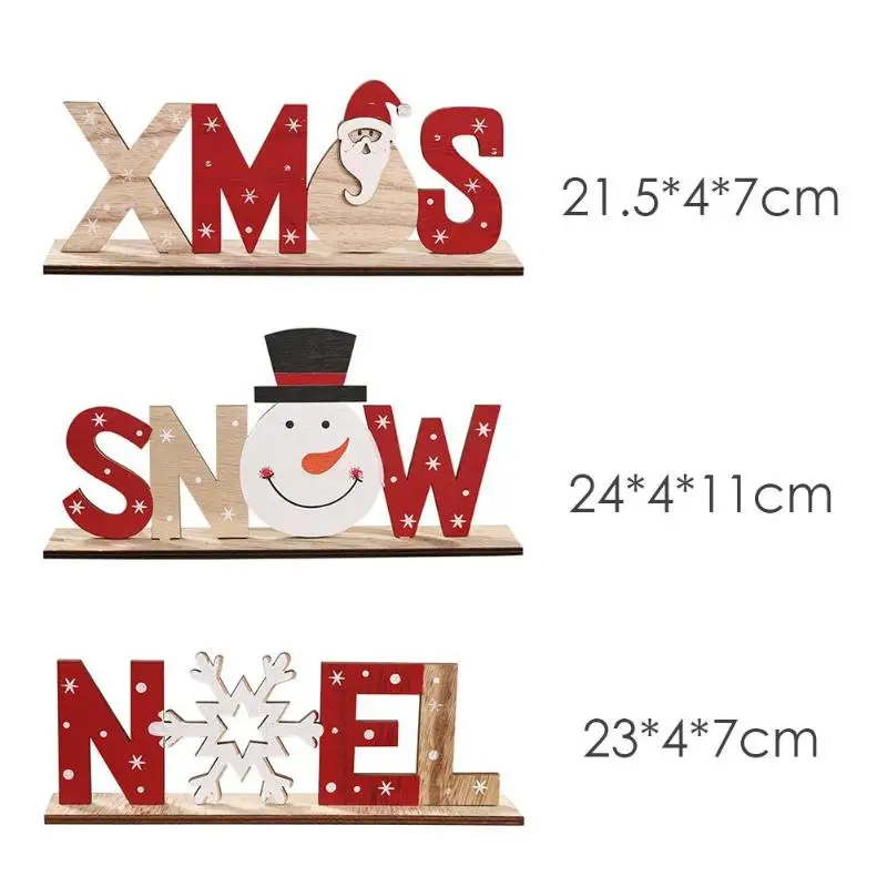 Креативное деревянное Рождественское украшение Санта письмо Снеговик стол