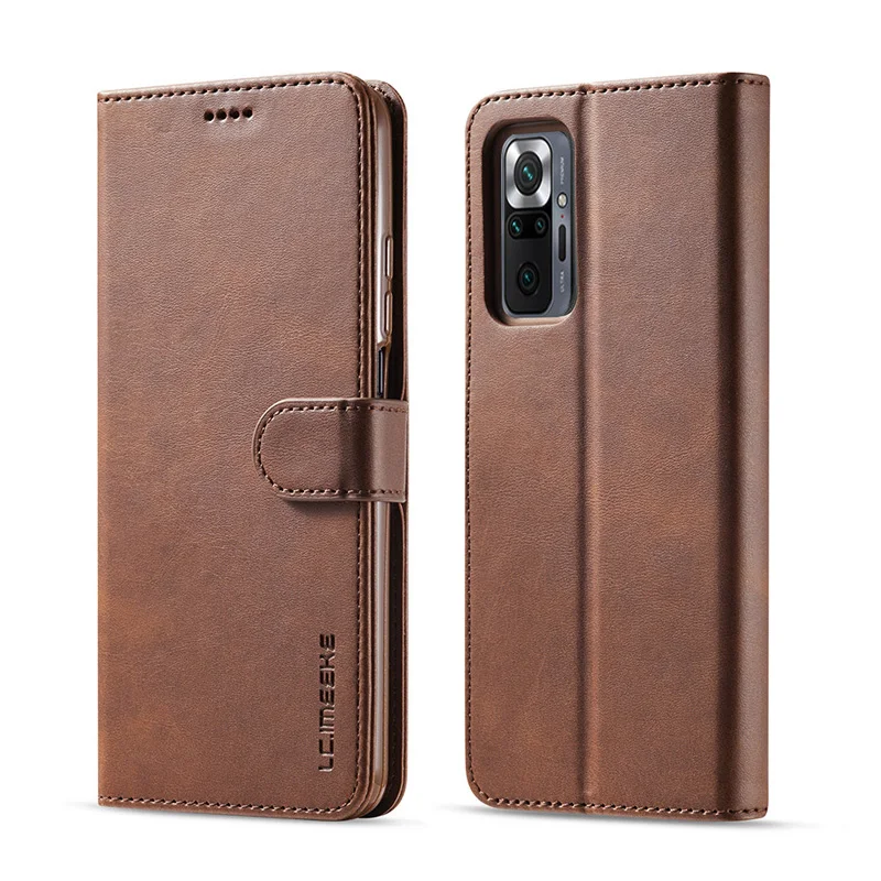 Чехол для Xiaomi Redmi Note 10 Pro чехол книжка с откидной крышкой роскошный кожаный