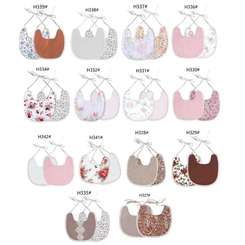 

Infant Baby Girl Boy Bib Kid Toddler Dinner Feeding Tassel Double-deck Cotton Linen Burp Cloths Saliva Towel