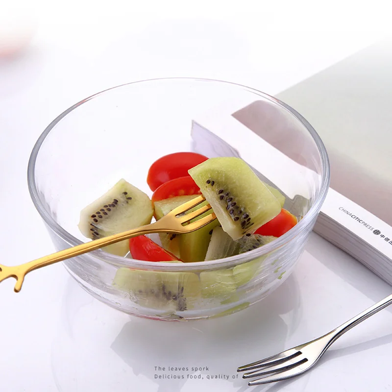 Ложка из нержавеющей стали креативная ветка ложки в виде листьев/вилка ложка для