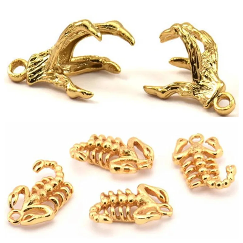

raw brass Gold color animal Charms.