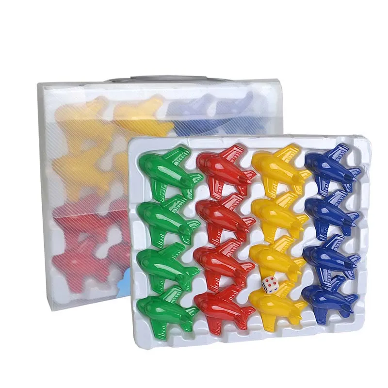 1 Набор летающих шахматных игр Ludo с рисунком самолета пластиковая Шахматная