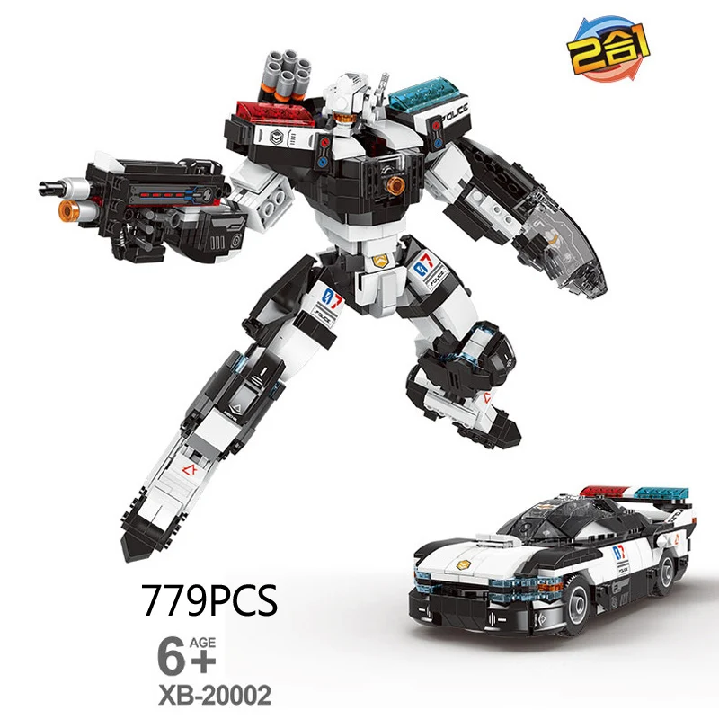 Горячий городской полицейский механический робот автомобиль Строительные