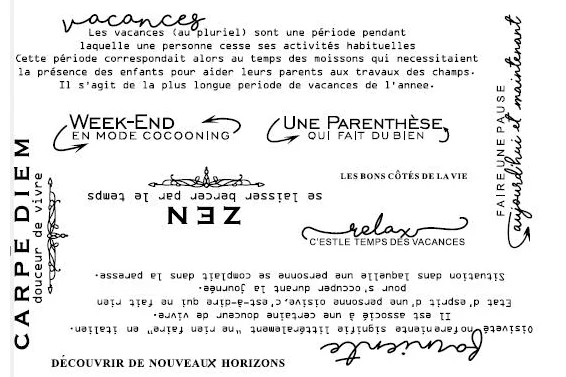 

french Clear Silicone Stamp / seal for DIY Scrapbooking / Album Decorative Clear Stamp Sheets A307