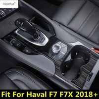 for haval f7 f7x 2018 2021 car center console gear shift water cup panel frame decor cover trim stainless steel accessories