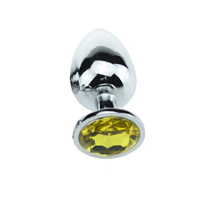 1pcs Crystal Anal Safe Plug Stainless Steel Medical Anal Beads Anus Tube Waterproof Adult Products Plug For Women