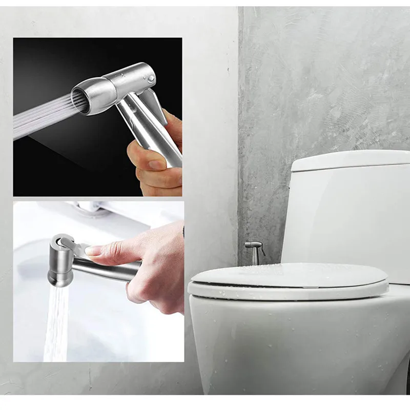 bathroom bidet faucet sprayer handheld toilet bidet stainless steel bidet chrome kitchen floor clean and toilet sprayer washing free global shipping