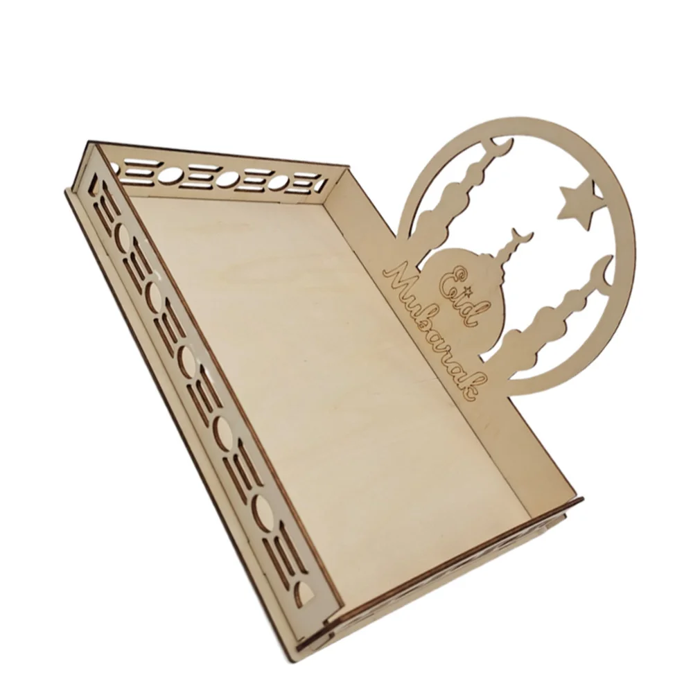 1 шт. деревянная обеденная тарелка Eid Малый поднос для подачи еды Bairam десертный |