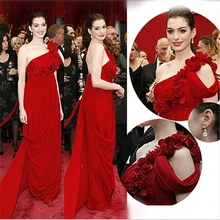 Цветы louisvuigon женщины горячие сексуальные vestido de noiva вечерние платья для выпускного вечера длина до пола Красный шифон ne плеча платья знаменитостей