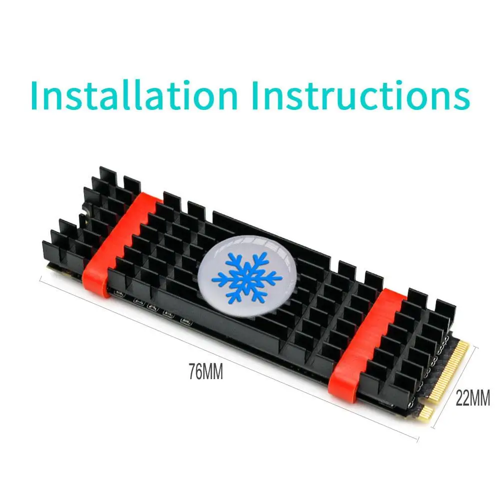 

Aluminium Alloy PCIe NVMe M.2 2280 SSD Heatsinks Laptop Memory Cooling Fin For Bitcoin Litecoin For BTC Mining