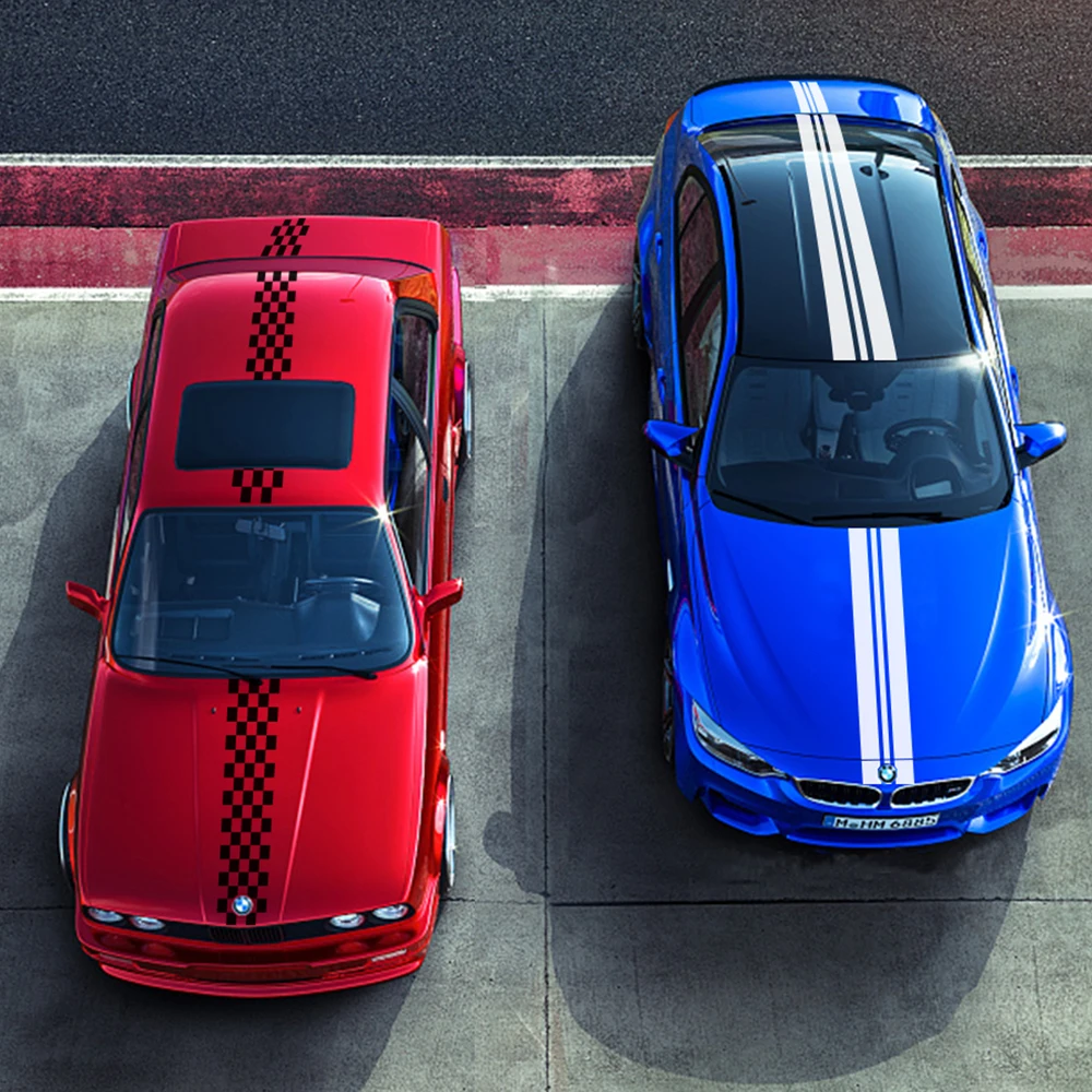 Автомобильные наклейки в длинную полоску виниловая пленка сделай сам спортивные