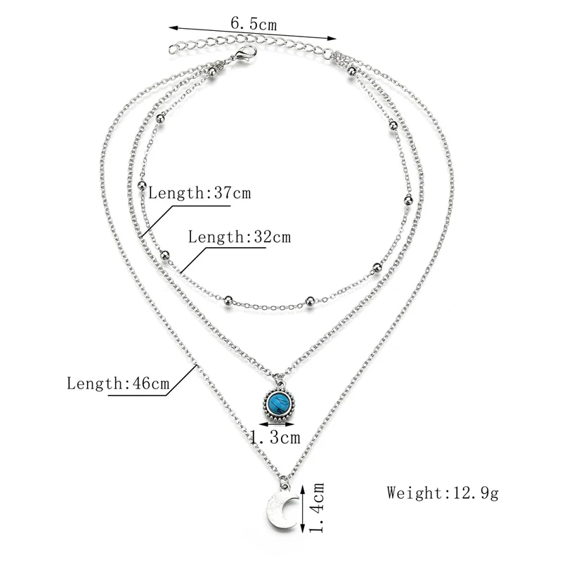 Новые модные ювелирные изделия многослойное ожерелье женское в стиле панк с