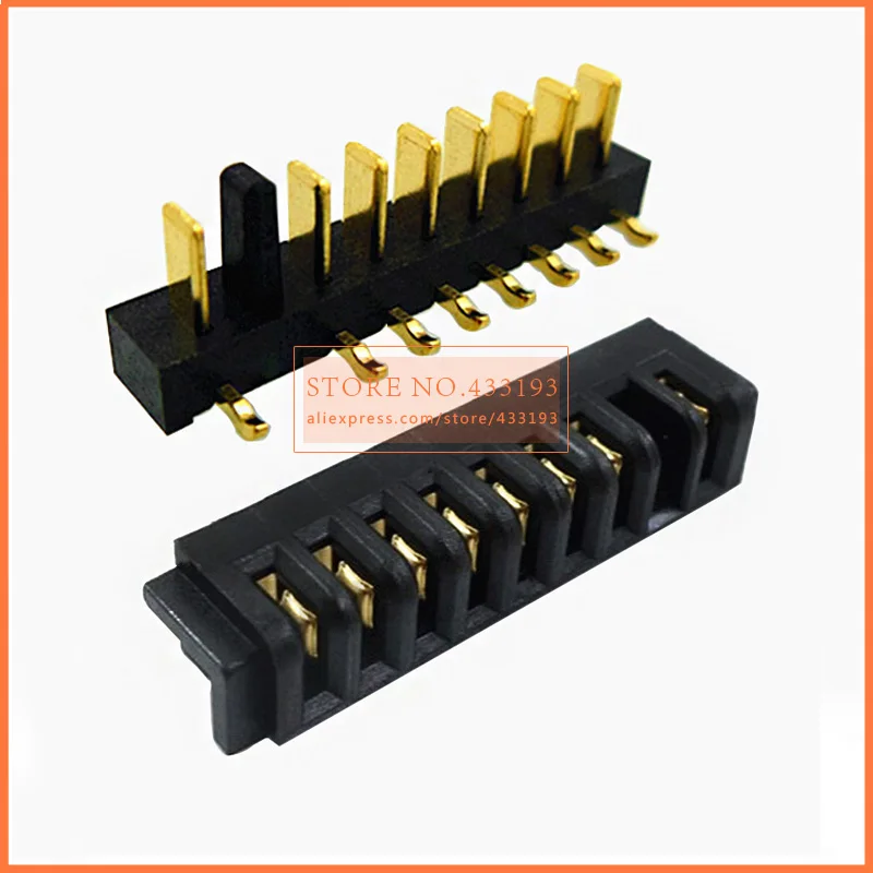 5pair 7+1 9PIN Laptop notebook battery connector Holder clip charging contact pitch 2.5MM male+female plug