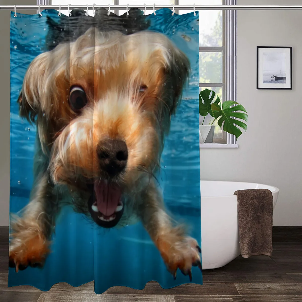 

Ocean Sea Turtle Octopus Shower Curtains Cute Ocean Animal Waterproof Children Bathroom Curtain Polyester Fabric Bathtub Decor