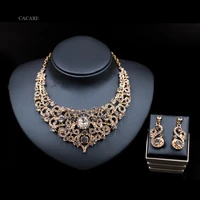 sale dubai gold jewelry sets women big necklace earring set indian jewellery f1144 rhinestone party jewels cacare