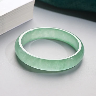 

Натуральный бирманский жадеит 54-64 мм ледяной светильник-зеленый браслет элегантные ювелирные изделия принцессы отправить маму подруге