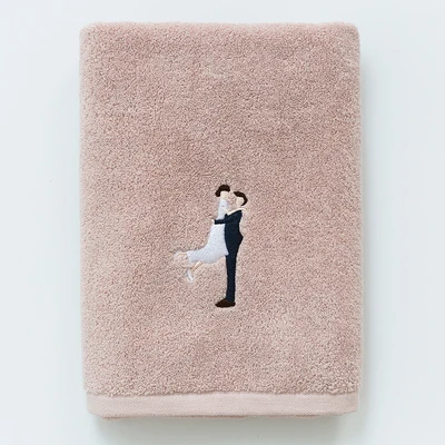 Bride groom set E 2 шт. в партии персонализированные любой текст хлопок полотенце юбилей Подарки Свадебные сувениры невесты быть Жених подружки невесты шафера подарок - Цвет: Bride groom set E