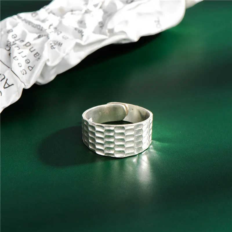

SODROV 925 Sterling Silver Korean Style Wide Ring Big Silver Rings Luxury Jewelry Rings for Women Silver 925 Jewelry 925 Ring