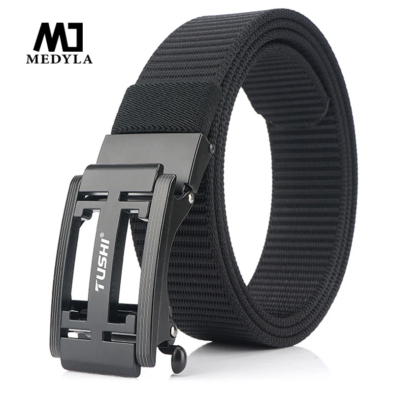 MEDYLA Tactical Belt Men's Outdoor Leisure Belt Nylon Military Army belt Outdoor Metal Buckle Training Hunting Belt BLL041