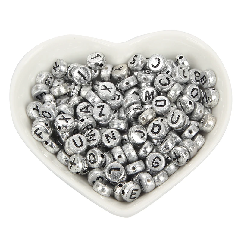 200 шт Смешанные Красочные письма акриловые бусины для изготовления ювелирных