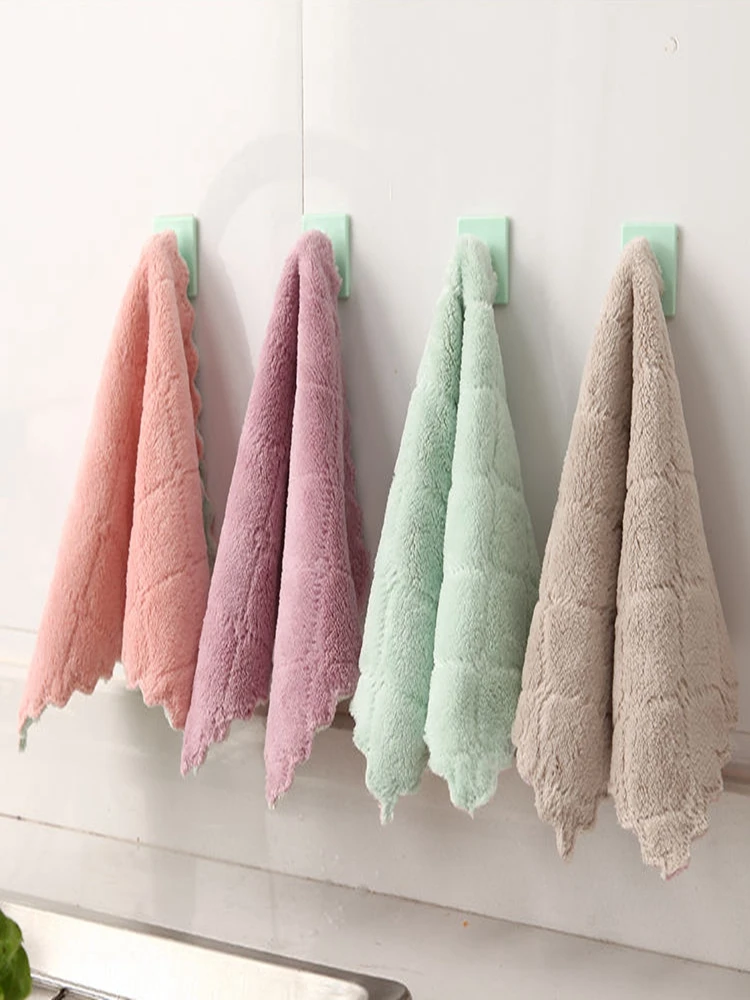 3 шт. тряпка кухонное полотенце принадлежности для мытья посуды двухстороннее