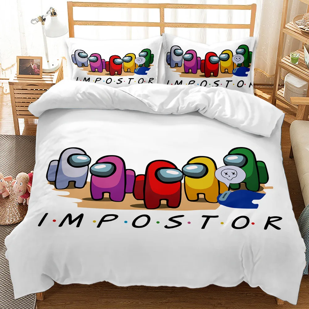 

2021 new game among us Print Bedding Set 3D Ditital game Duvet Cover Sets Bed Set Game Quilt Comforter Covers Queen Bedding Set