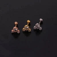 1pcs 20g cz cute micky cartilage tragus bar ear ring piercing helix stud piercing jewelry