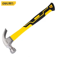 deli round head fibre handle claw hammer professional joinery home carpentry v horn hammer nail hammer non slip multi function