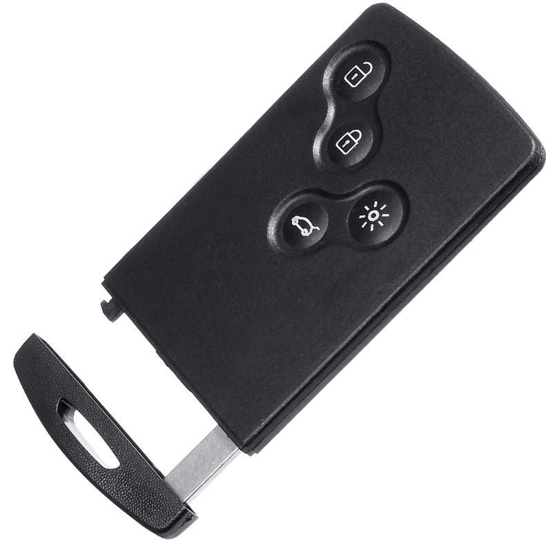 4 Button Smart Card Car Key Fob For Renault Koleos Clio Megane Scenic Laguna 433Mhz PCF7952 Chip Remote With Blade | Автомобили и