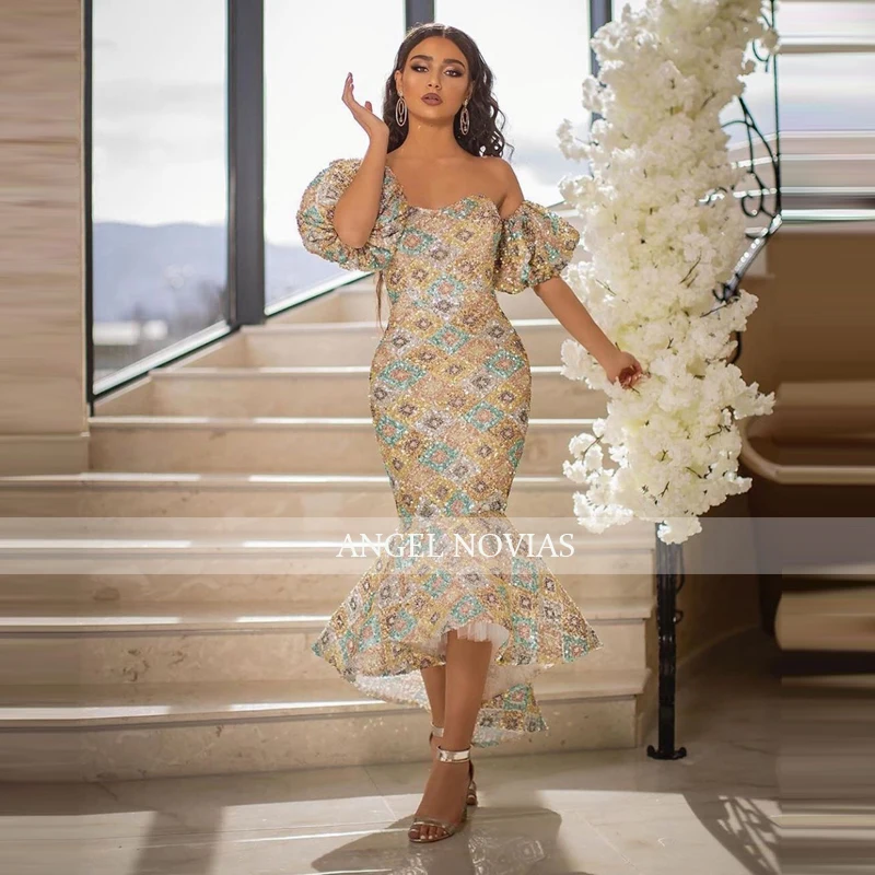 Длинные платья для выпускного вечера в стиле русалки 2020 с открытыми плечами и