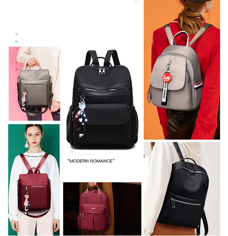 

2020 Fashion Casual Women Backpack Oxford Backpack for Girlfriend Gift Large Capacity School Bags Waterproof Travel Backpack