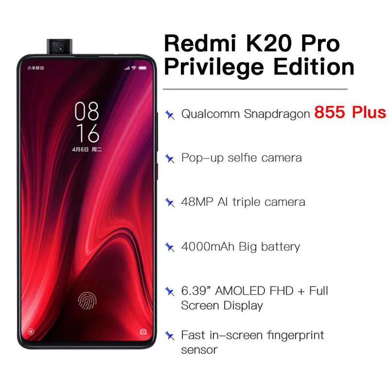 Смартфон Xiaomi Redmi K20 Pro с глобальной прошивкой 8 ГБ 128 эксклюзивная версия Snapdragon 855 plus
