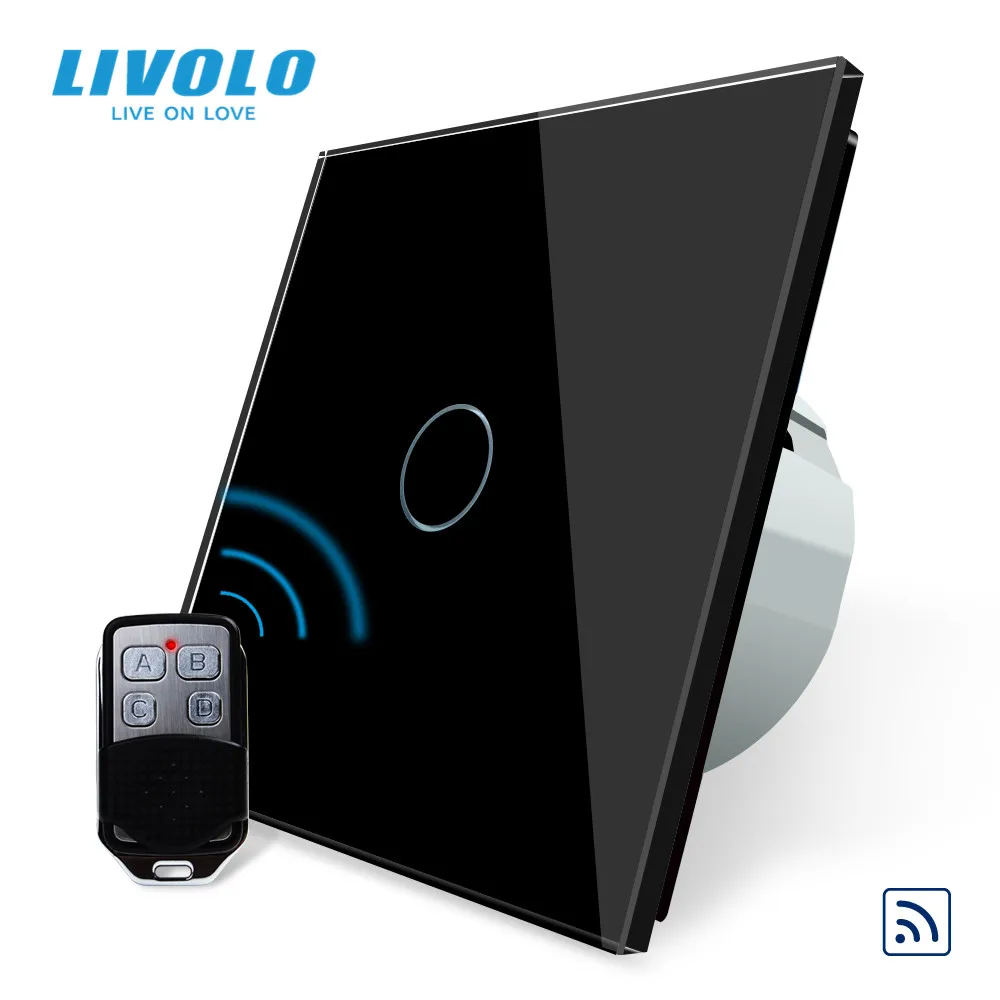 Настенный беспроводной сенсорный выключатель Livolo по стандарту ЕС с