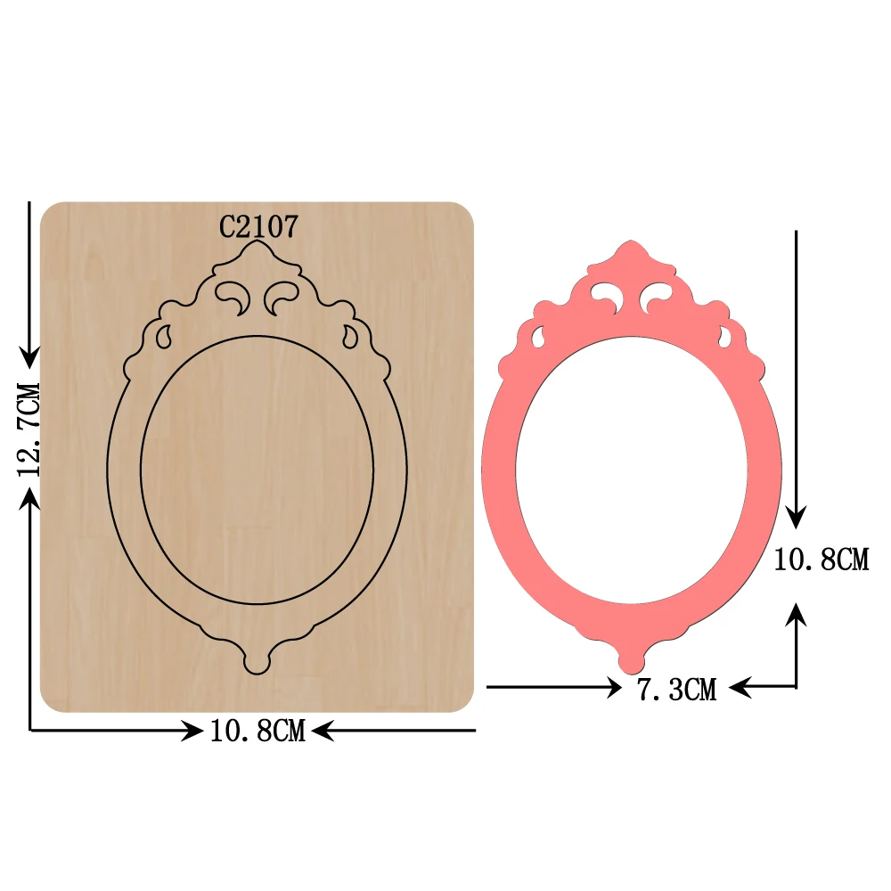 Новые зеркальные деревянные штампы для фоторамки скрапбукинга C2107|dies scrapbooking|die cut