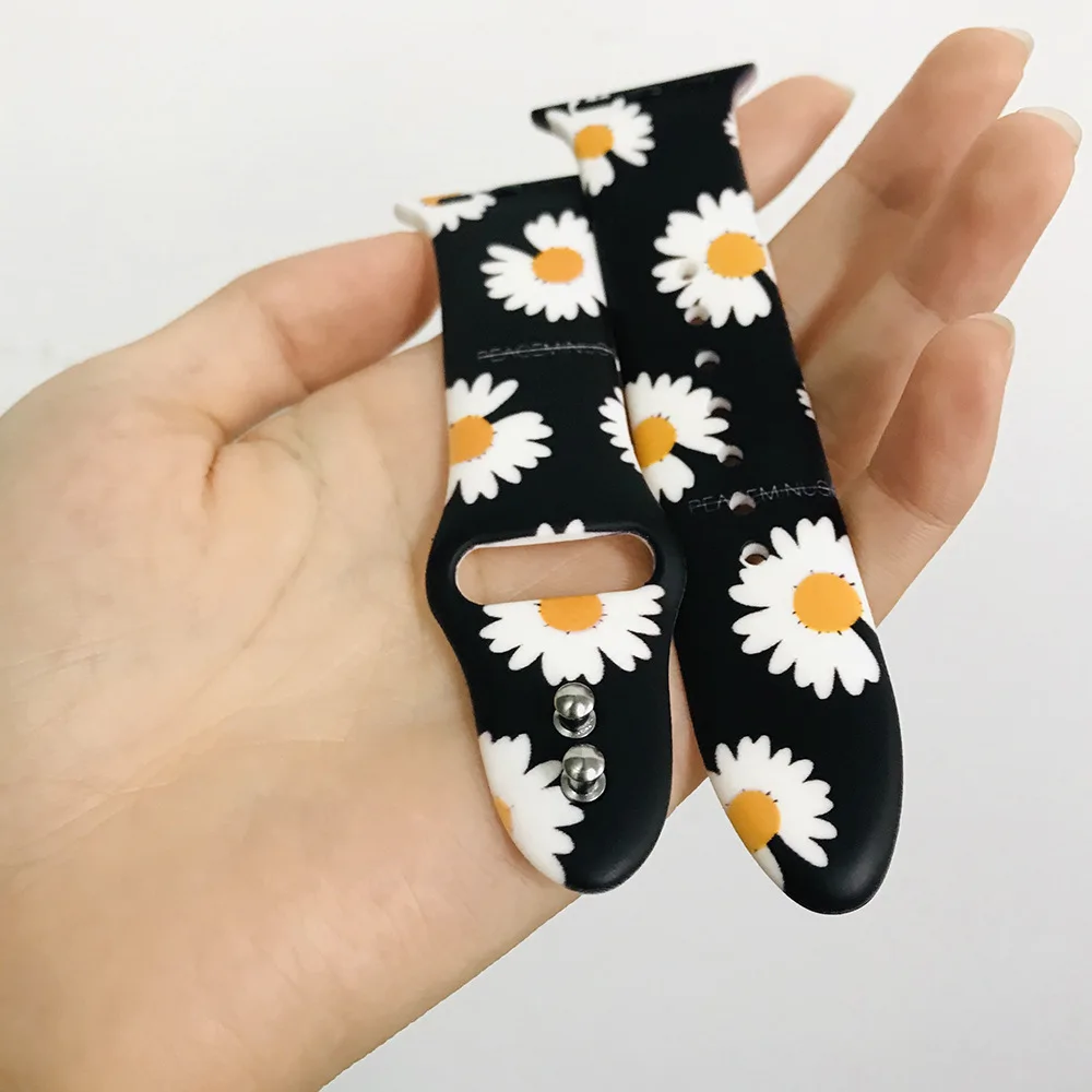 

Compatible for Apple Watch Bands 38mm 40mm 42mm 44mm Soft Silicone Bands Sport Watch Strap for IWatch Series 6 WB445