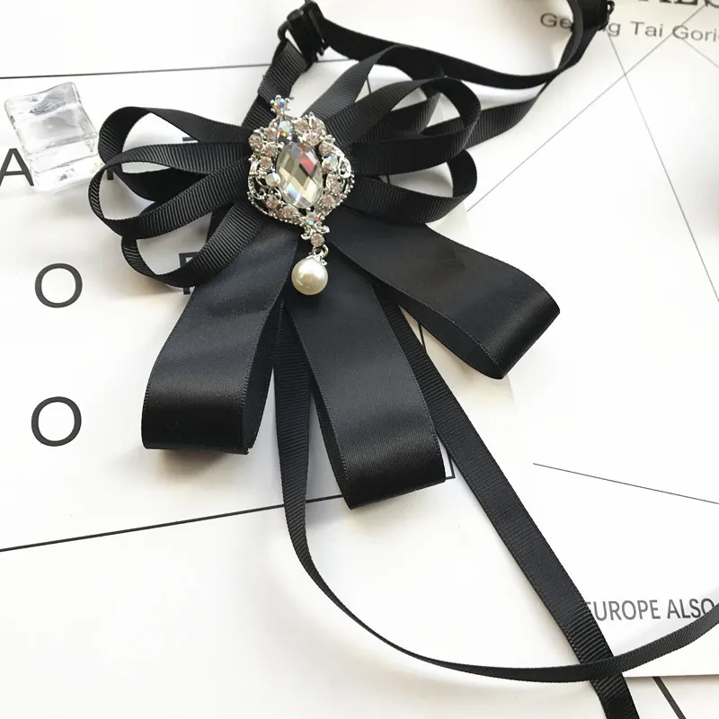 

i-Remiel Ribbon Bow Neck Tie Women's Wedding Dress Shirt Blouse Ties Silk Bowtie Best Man Bridegroom Collar Outfit Accessories