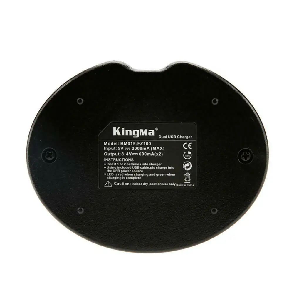 

KingMa NP-FZ100 Dual Slot Micro USB 5V-2A Camera Battery Charger Adapter for Sony ILCE-9 A7M3 A7R3A9