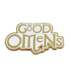 Эмалированная булавка с логотипом Good Omens, незаметный ангельский демон