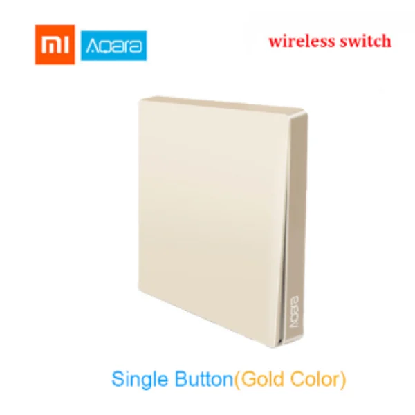 wireless single key Новейший Mijia Aqara настенный выключатель Умный светильник ZigBee переключатели дистанционное управление Золотая версия для apple homekit - Цвет: wireless single key